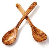 thumbnail of Salatbesteck aus Olivenholz klassisch 25 cm