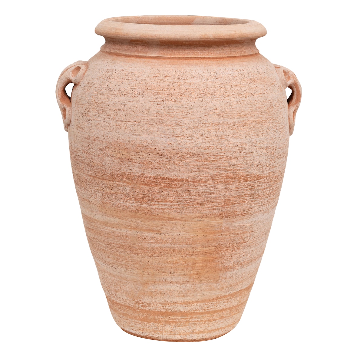 Biscottini Portaombrelli tondo - Portaombrelli in terracotta Made in Italy - Portaombrelli da esterno e interno - Portaombrelli con manici 36x34x46 cm