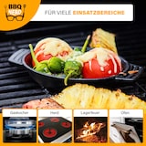 thumbnail of BBQ-Nerd® Servierpfännchen aus Gusseisen im 6er Set ?  Grillpfännchen - oval 22,5x13 cm - zum Braten Überbacken Grillen Anrichten Servieren