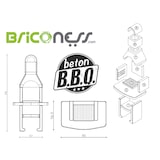 thumbnail of Barbecue prefabbricato in cemento con cappa e griglia Beton Brace