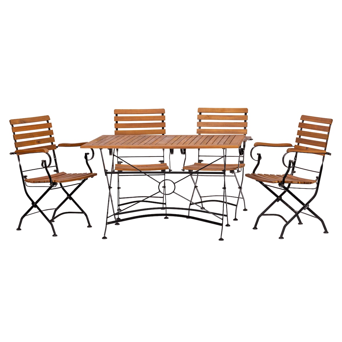 Tischgruppe 4x 57434 Lindau Klappsessel 1x 57436 Lindau Tisch 120x80cm