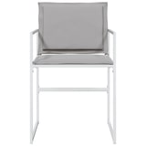 thumbnail of vidaXL Tuinstoelen 4 st met kussens staal en textileen wit