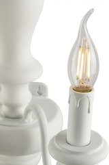 thumbnail of Cascina - Wandleuchte aus Holz und weiß lackiertem Eisen im Shabby-Look, 2 Lichter .25 - P.18 - BL265-AP2-BCO