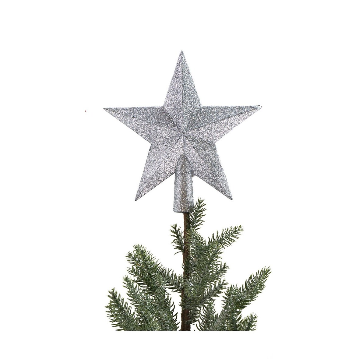 BURI Baumspitze Stern Christbaumspitze Tannenbaumspitze Baumschmuck Weihnachtsdeko silber