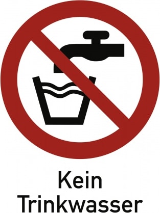 Kein Trinkwasser ISO 7010, Kombischild, Folie, 210x297 mm