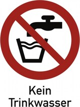 thumbnail of Kein Trinkwasser ISO 7010, Kombischild, Folie, 210x297 mm