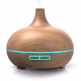 thumbnail of Arendo Aroma Diffuser, Luftbefeuchter, Vernebler in Holz Optik, Diffusor mit 7 Farben LED, Timer Funktion, 300ml, Hellbraun