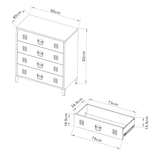 thumbnail of Helloshop26 - Praktische Metallkommode für Eingangsbereich Wohnzimmer oder Schlafzimmer mit 4 Schubladen Stahl 92 x 80 x 40 cm 03_0009308