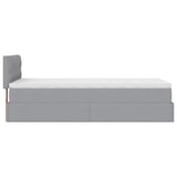 thumbnail of vidaXL Ottoman-Bett mit Matratze & LEDs Hellgrau 90x200 cm Stoff