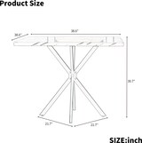 thumbnail of Esstisch quadratisch aus Holzwerkstoff & Metall in Braun, platzsparend