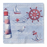 thumbnail of Sovie HORECA Serviette Meeresbrise in Blau aus Tissue 33 x 33 cm, 100 Stück - Maritim