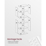 thumbnail of Helloshop26 - Bibliothèque étagère de rangement 10 compartiments meuble cube pour salon bureau chambre séparateur de pièce style 12_0004246