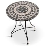 thumbnail of Mosaiktisch 60 cm Ø, mediterraner Garten- & Terrassentisch, 71 cm hoch, Anthrazit-Grau-Beige, Raburg Mayla