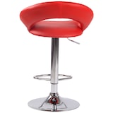 thumbnail of Lot de 2 Tabourets de bar Olinda en similicuir hauteur réglable et siège pivotant Rouge/Chrome