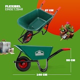thumbnail of Monzana Schubkarre 100 Liter Bauschubkarre bis 250kg Gartenschubkarre