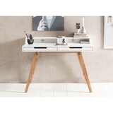 thumbnail of Schreibtisch 110x85x60 cm MDF weiß Arbeitstisch Laptoptisch Bürotisch & Ablage