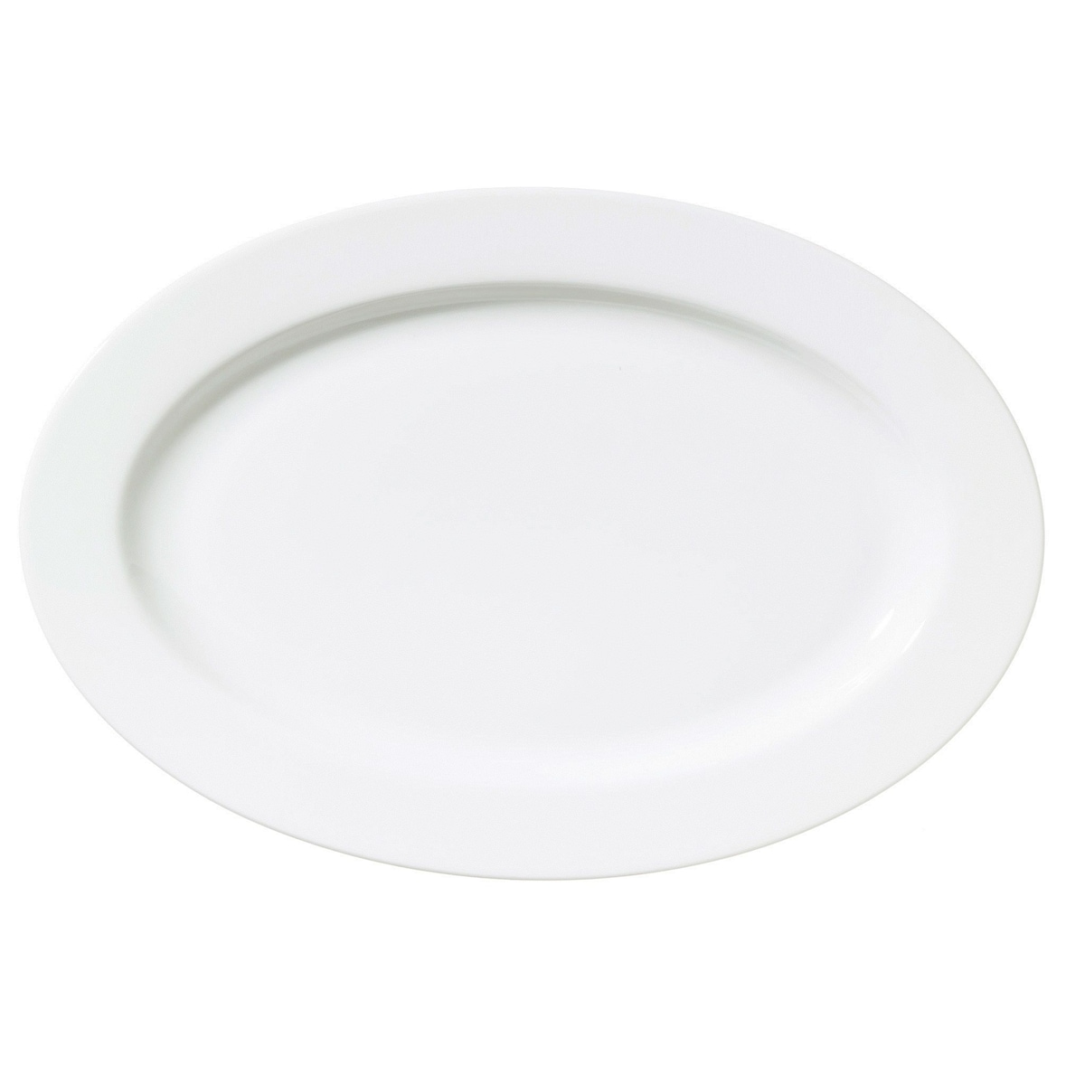METRO Professional Plato llano Fine Dining, porcelana, 30.5 cm, ovalado, blanco, 10 unidades