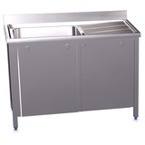 thumbnail of Fregadero con puertas correderas o abatibles de una cubeta a la izquierda