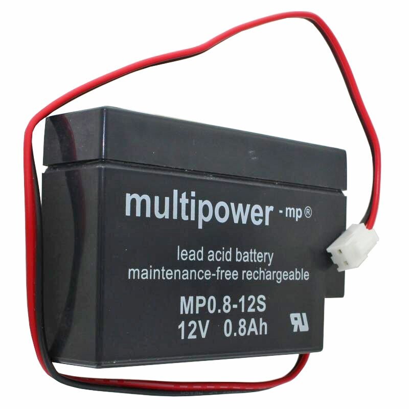 MP0,8-12 Multipower Blei-Akku mit JST Stecker, MP0.8-12S