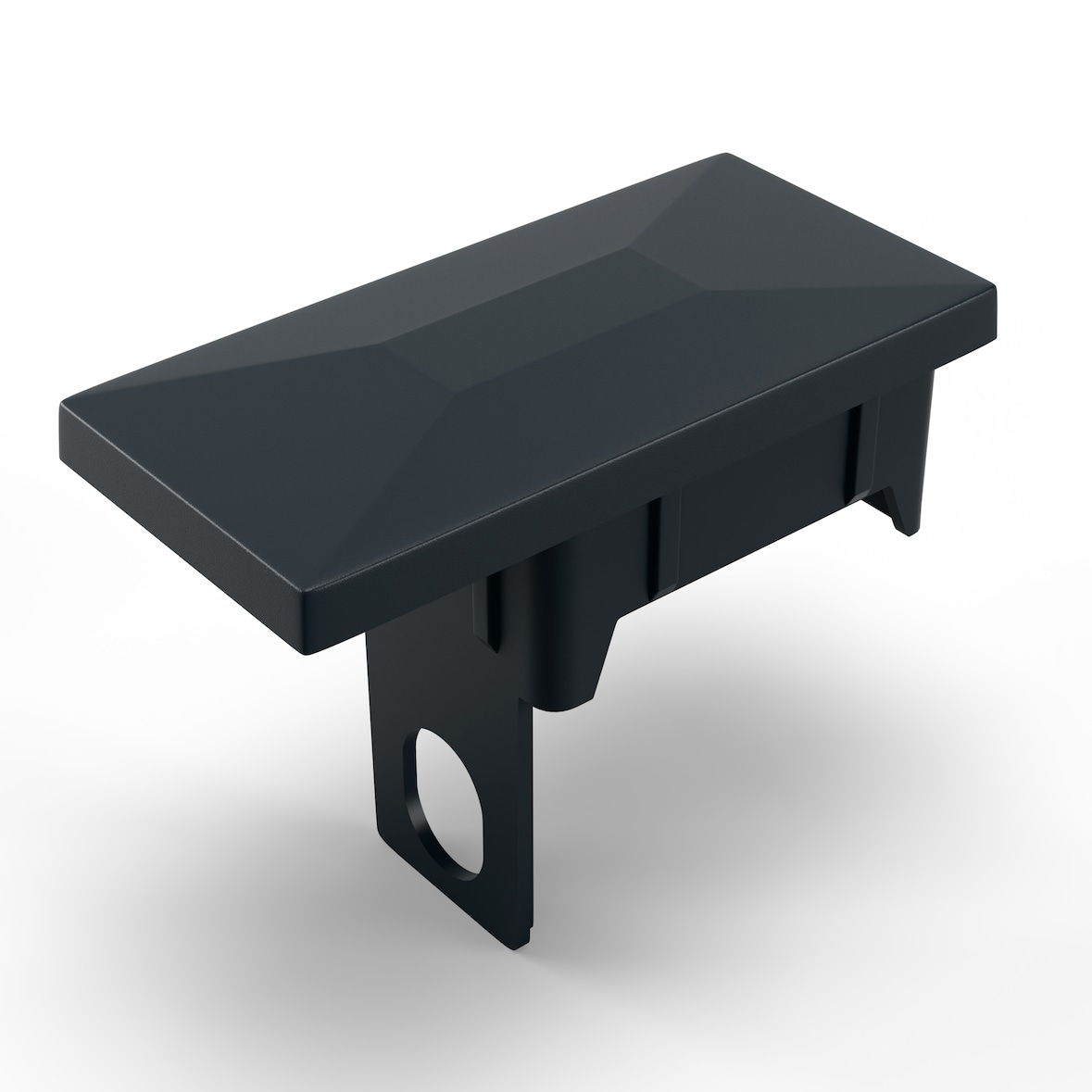 10x Qualinos Pfostenkappen 60x40 mm mit Überstand und Sichherungssteg in Anthrazit 7016 für Zaunpfosten Rechteckrohr UV-stabilisiert Made in Germany