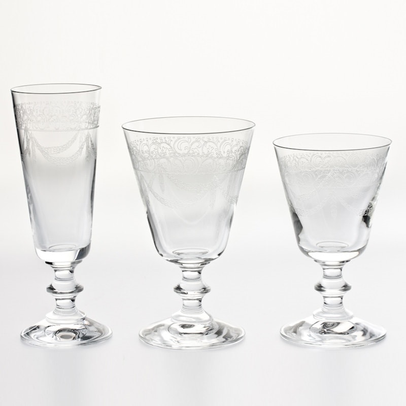 Services de verres 18 pièces Pantho Rona Transparent Rond Cristallin Rona