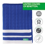thumbnail of Benetton - Coperta 140x190 cm 200 g/m² 100% acrilico pois blu