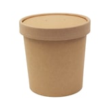 thumbnail of MONOUSO - Kraft-Kraft Kartonnen Deksel voor Kartonnen Pot Ø9,5 (50 Stuks)