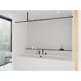 thumbnail of Alu Duschvorhangstange Gardinenstange 4 m extra lang Weiss 250-400 cm inkl. Deckenhalterung