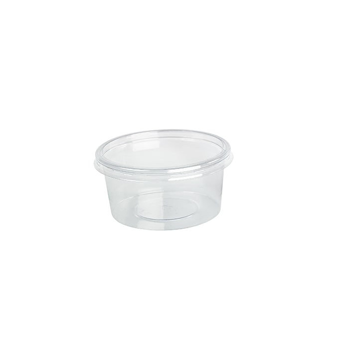 NVASE - 50Uds - Tarrina Deli PET redonda transparente con tapa plana 250ml Ø100mm A50mm - NVS210DELICO7