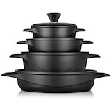 thumbnail of Briebe MGK-17S Batería de Cocina Inducción 8 Piezas Aluminio Fundido 4 Ollas con Tapa de Cristal Antiadherente