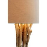 thumbnail of SalesFever Stehleuchte Treibholz 145 cm | Schirm grobes Leinen | Gestell Treibholz | B 26 x T 26 x H 145 cm | weiß