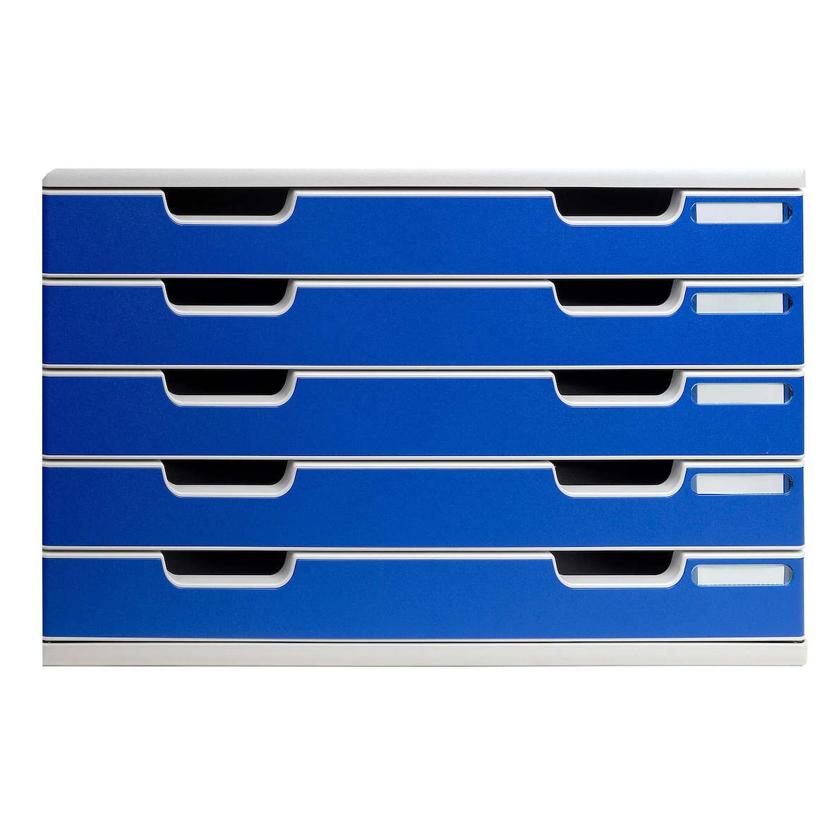 EXACOMPTA Cassettiera Modulo 322003D, sistema modulare a 5 cassetti A3, box PS monoblocco, (PxlxAlt) 35x57,6x32cm, gamma Office, blu