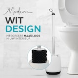 thumbnail of HGMD Toiletborstel Siliconen met Houder - Wit – Wc Borstel - Toilet Borstel Houder – Sneldrogend, Stevig en Hygiënisch