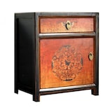 thumbnail of OPIUM OUTLET Meubels Ladekast Nachtkastje Nachtkabinet Nachttabel Nachtkistje 35191-2 zwart-oranje Aziatisch Chinees Oosters