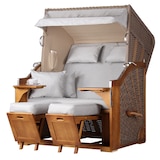 thumbnail of Strandkorb Komplettset - bene living - Schleswig Pinie - PE mokka - Modell 563