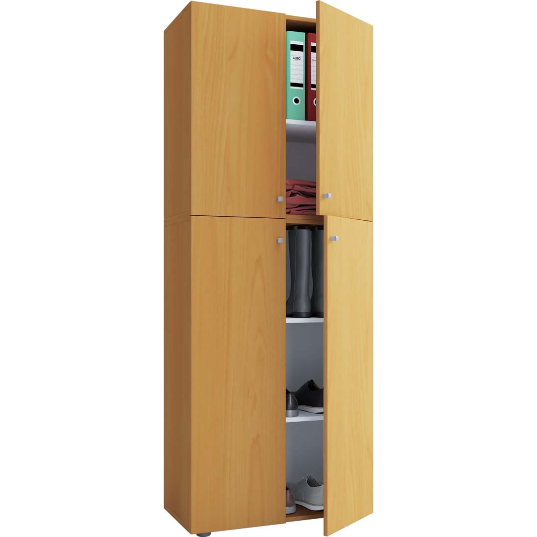 LonaXXL Schuhschrank 4 Türen Buche dekor.