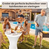thumbnail of IvoQ Set van 2 Statafels Wit – Inclusief 2 Witte Stretchhoezen – Ø80 x 110 cm – Opvouwbaar – Partytafels voor Feest, Tuin & Event