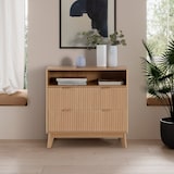 thumbnail of Commode Oporto 2 tiroirs 1 étagère effet Chêne