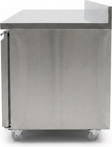 thumbnail of Romux® Kühltisch mit 4 Türen 223x70 cm mit Luftkühlung | Theken Kühlschrank aus Edelstahl mit Kapazität 553 L und Leistung 350 W