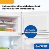 thumbnail of Exquisit Kühl-Gefrierkombination, Kühlschrank mit Gefrierfach, 4-Sterne-Gefrieren, 206 Liter, KGC5270-45-040D weiss