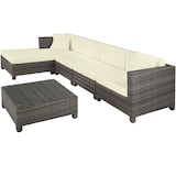 thumbnail of tectake Set da giardino in rattan con telaio in alluminio e imbottitura di 10 cm - grigio - 403835