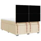 thumbnail of vidaXL Boxspringbett mit Matratze Creme 140x200 cm Stoff