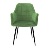 thumbnail of ECD Germany – Esszimmerstühle 4er Set – Hellgrün Samt | mit Armlehnen, Metallbeine, ergonomisch gepolstert