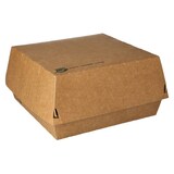 thumbnail of 9 X 25 Burgerboxen, Pappe "pure" 9 cm x 15,5 cm x 15,5 cm braun "100% Fair" extra groß