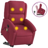 thumbnail of vidaXL Massagesessel mit Aufstehhilfe Weinrot Samt
