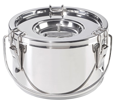 METRO Professional Thermische voedseltransportcontainer, roestvrij staal 18/10, Ø 24 cm, 6 L