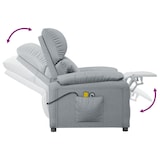 thumbnail of vidaXL Massagesessel Elektrisch Hellgrau Stoff