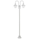 thumbnail of vidaXL Garten-Pollerleuchte E27 220 cm Aluminium 2-Laterne Weiß