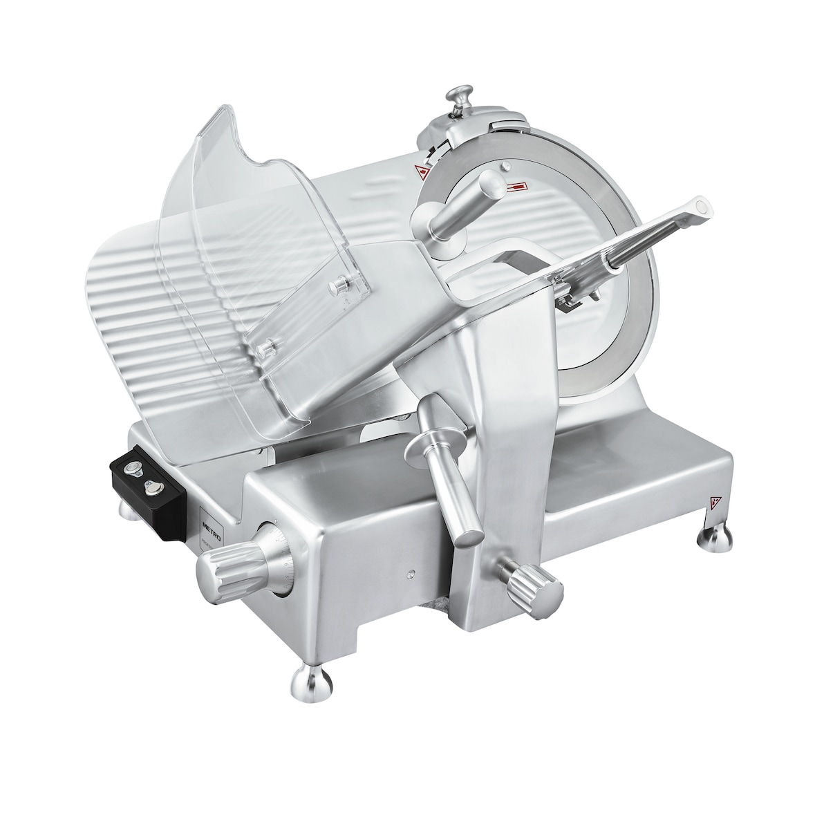 METRO PROFESSIONAL Trancheur GFS4035, aluminium anodisé, 62,9 x 76,3 x 54,6 cm, 400 W, Ø de la lame : 35 cm, épaisseur de coupe : 0-30 mm, argenté