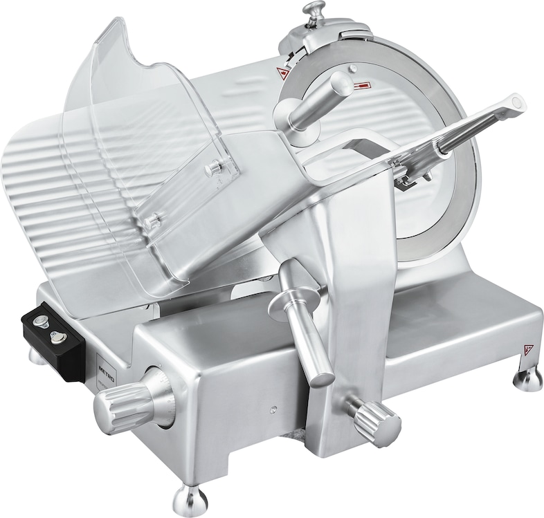 METRO PROFESSIONAL Trancheur GFS4035, aluminium anodisé, 62,9 x 76,3 x 54,6 cm, 400 W, Ø de la lame : 35 cm, épaisseur de coupe : 0-30 mm, argenté